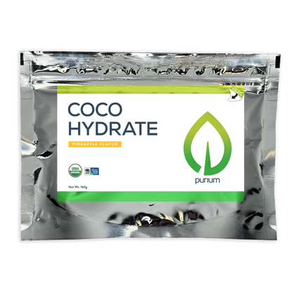 Purium Coco Hydrate Pineapple (Organic Coconut Water Powder, Organic Pineapple, Organic Tumeric, L-Malic Acid, Organic Luo Han Guo Extract) Electroyte Hydration Replenishment (160g)