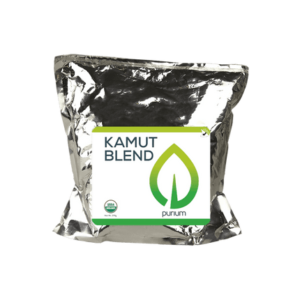 Purium Kamut Blend (Organic Egyptian Wheatgrass, Organic Alfalfa Leaf Juice, Organic Oat Grass Juice) Detoxification Cleanse Powder Terra Pouch (270g)