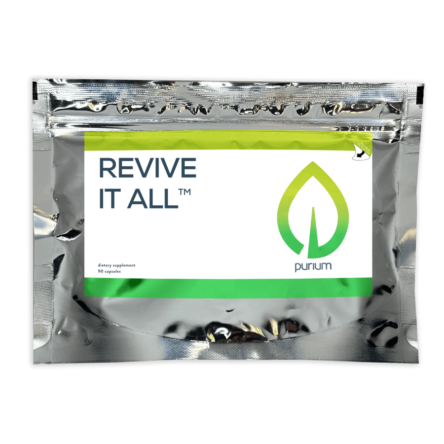 Purium Revive-It-All (Acetyl L-Carnitine HCL, Alpha Lipoic Acid, Rice Bran, GliSODin, and Ginkgo Bilboa) (90 Count)