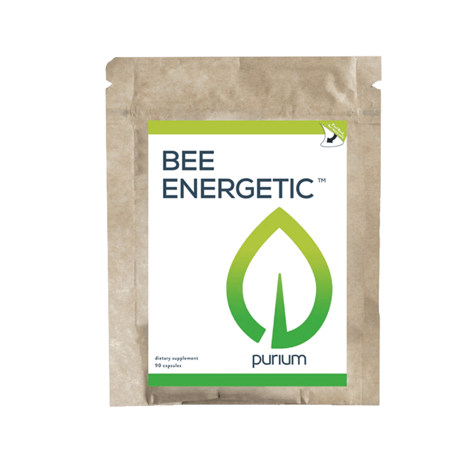 Purium Bee Energetic 1800mg (American Ginseng, Bee Pollen, Cordyceps Siensis Mushroom Spirulina (Whole Plant)) Preworkout for Energy (90 Capsules)