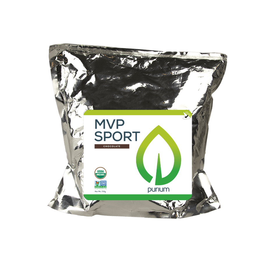 Purium MVP Sport Chocolate 32g Protein (Organic Pea Protein, Organic Brown Rice Protein, Organic Pumpkin Protein, and Organic Vanilla Powder) Protein Powder Muscle Building (675g)
