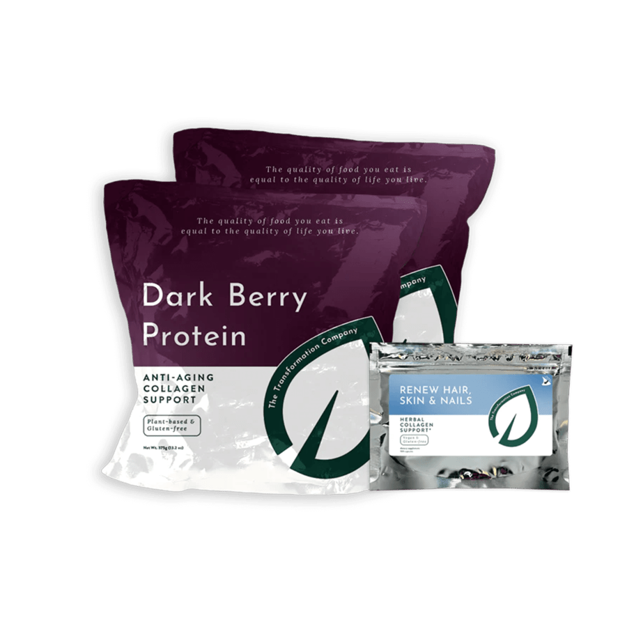 Purium Collagen Support Pack (Dark Berry Protein and Renew) Joint Support (2 Products)