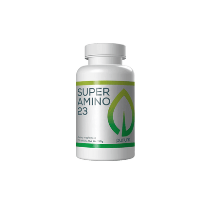 Purium Super Amino 23 Amino Acid Blend (L-Leucine, L-Valine, L-Isoleucine, L-Lysine HCL, L-Phenylalanine, L-Theonine, L-Methoionine, L-Tryptophan) Recovery Muscle Building Tablet  (150 Count)